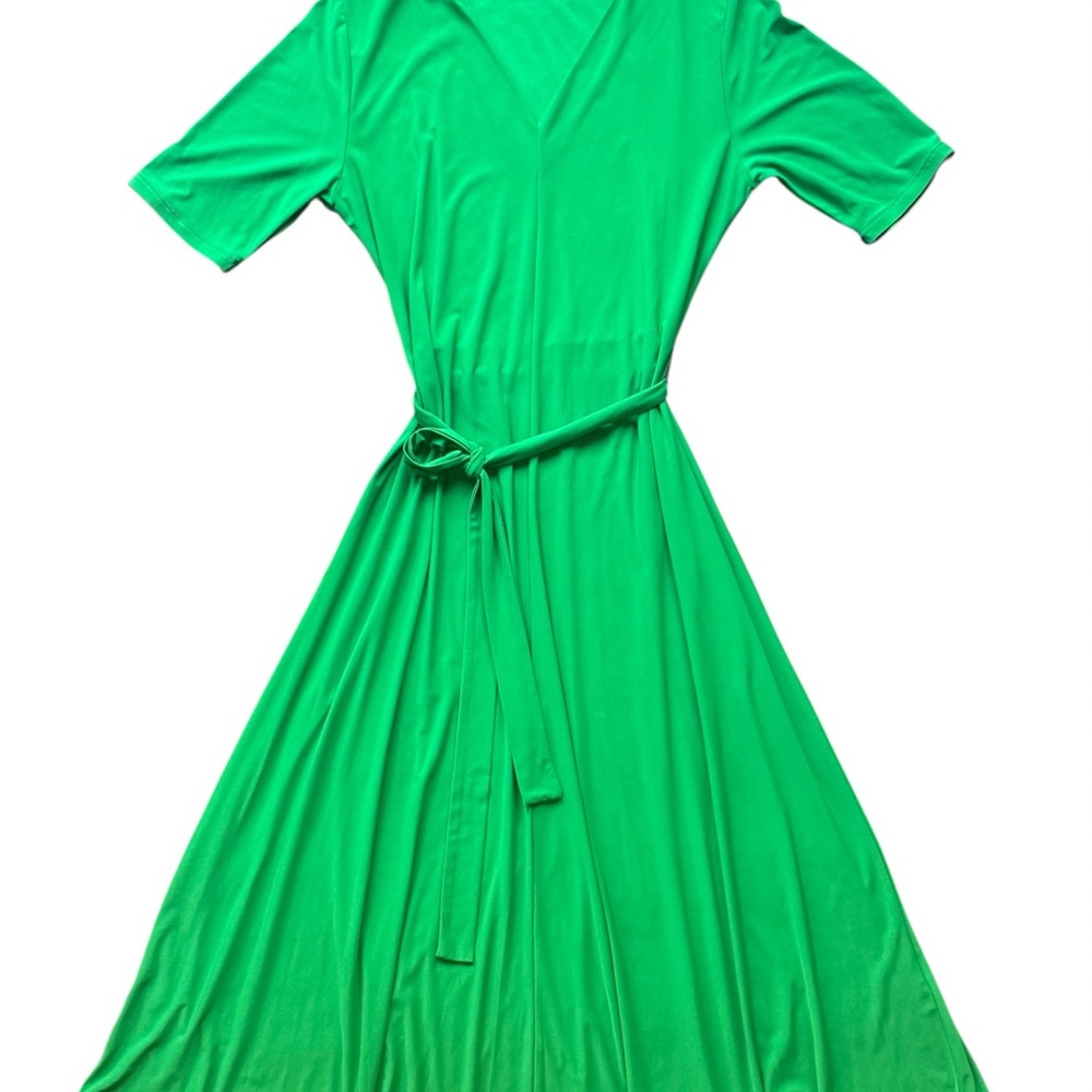 Green Jersey Wrap Dress Size L